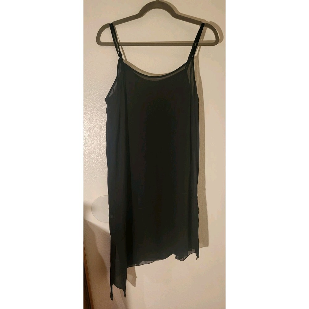 The Fisher Project (Eileen) 100% Black Silk Slip Dress Sz Medium Quiet Luxury